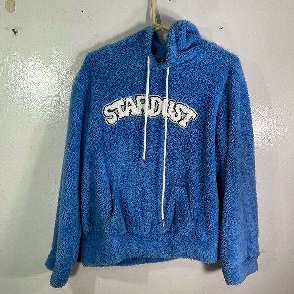 Shein women’s size 6 stardust patchwork pullover hoodie with kangaroo pocket - Picture 3 of 6